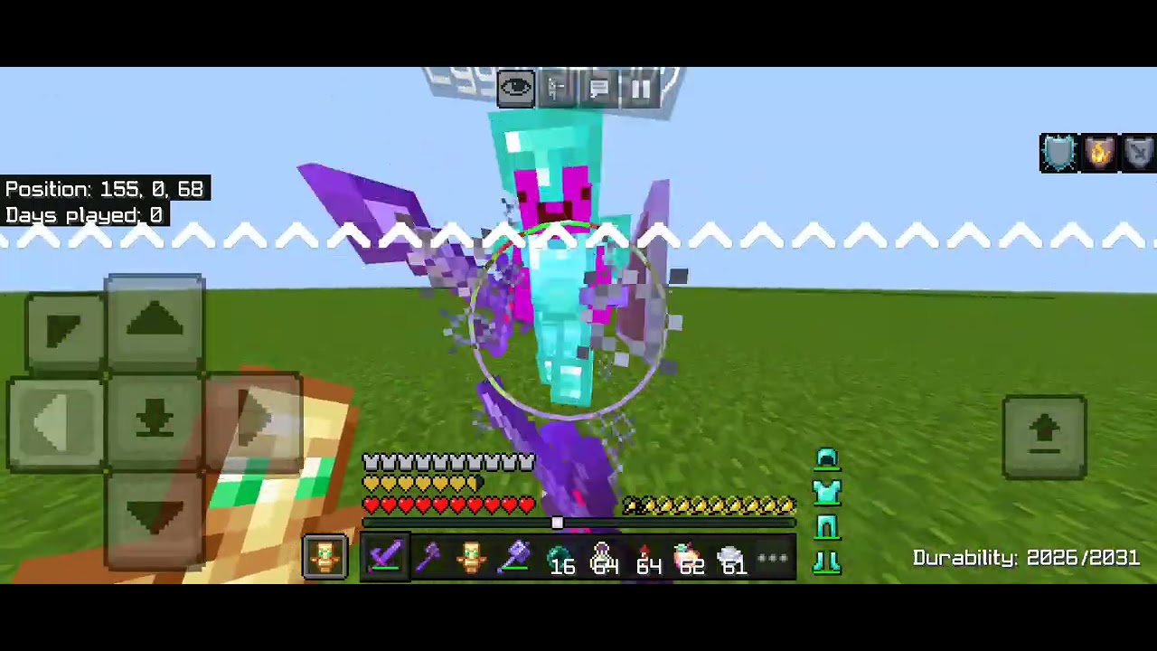 Playing eggchans world with orbital strike cannon made only of command blocks