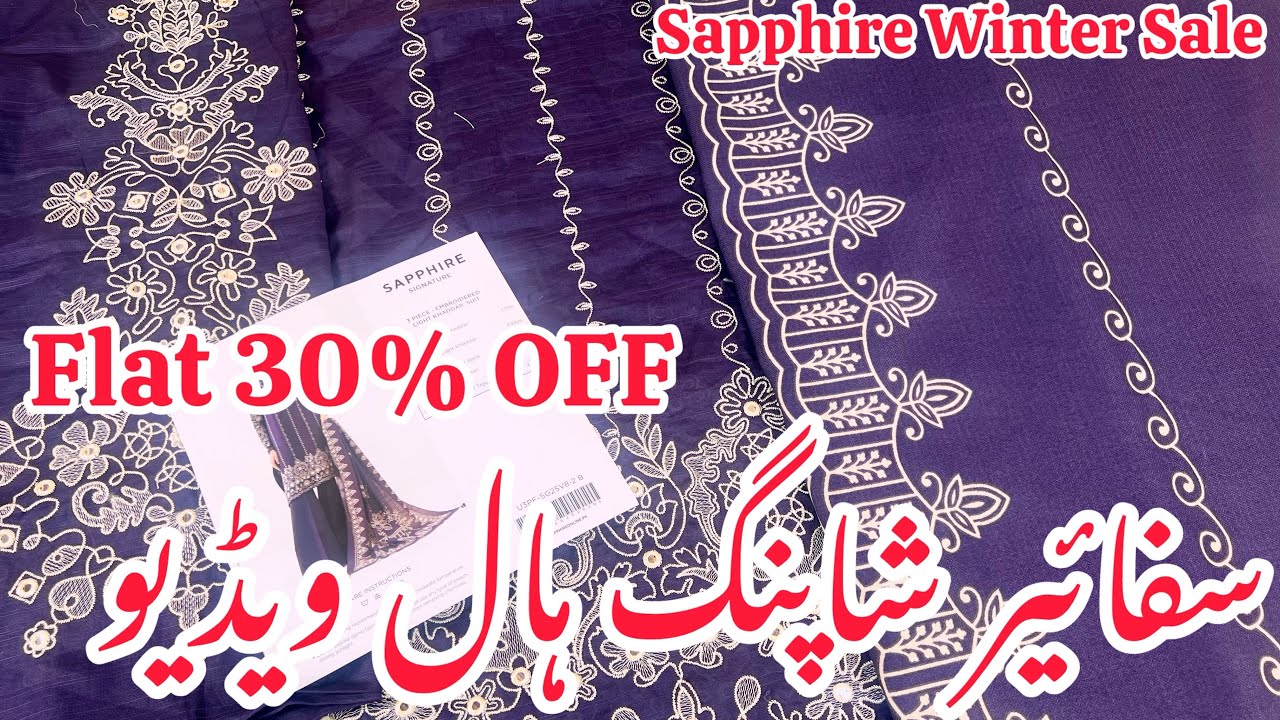 Sapphire Flat 30% Off Sale On New Winter Collection 2026 