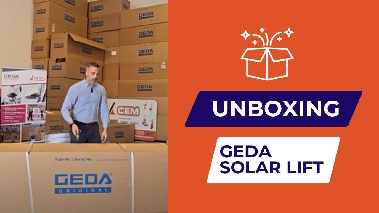 Unboxing Geda Solar Lift - CEM Elevadores