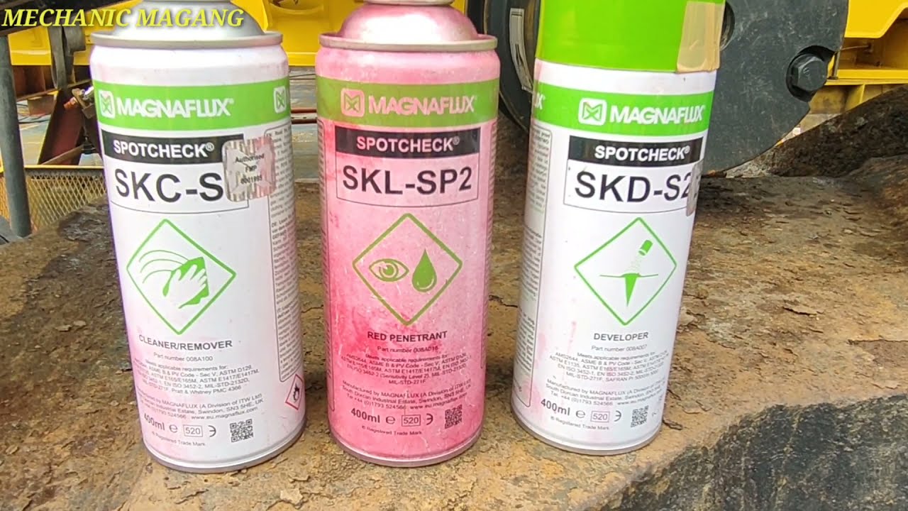 colour checker / spotcheck cara mengecek keretakan pada alat berat