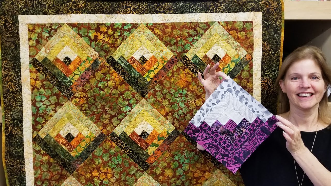 On Point Log Cabin Quilt | Let's Make!