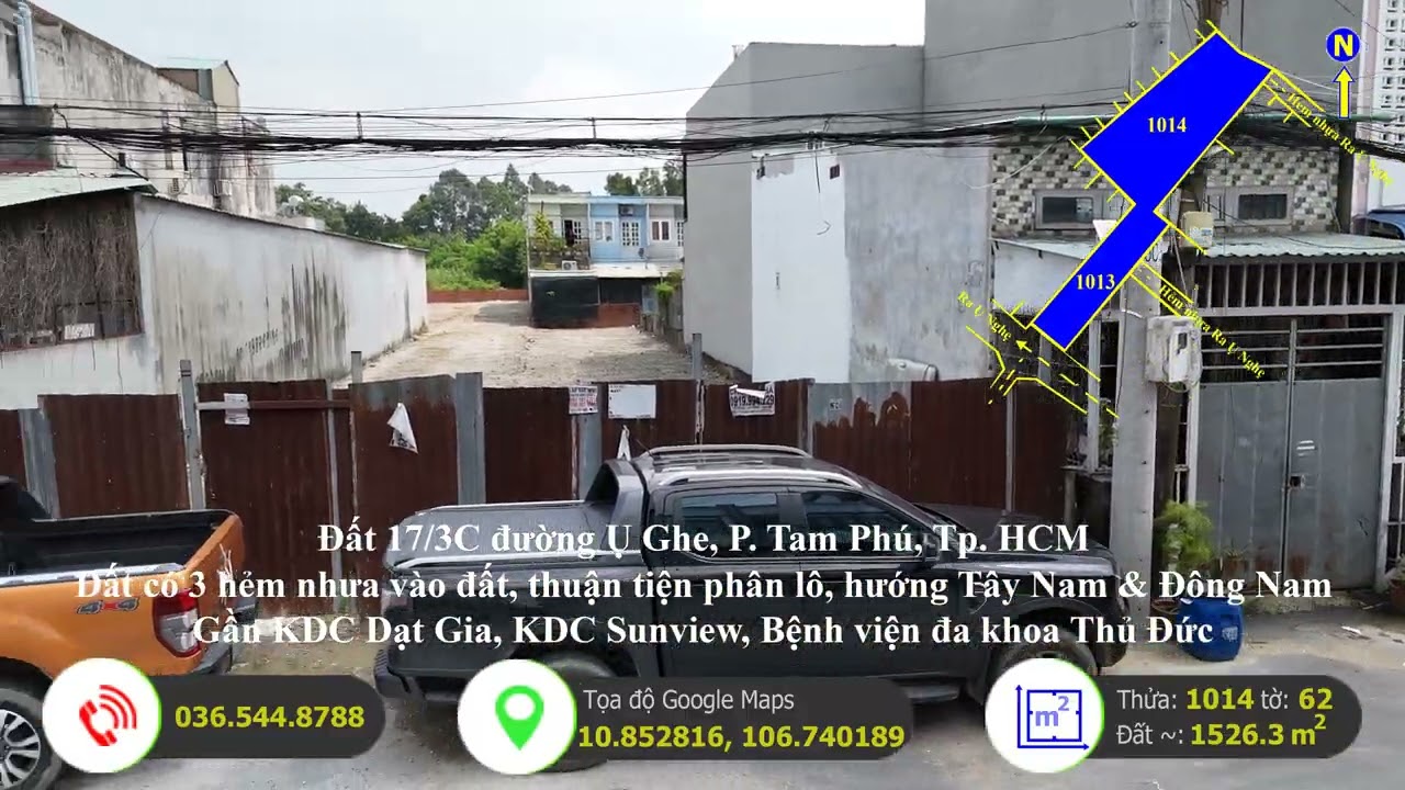 Đất 17/3C đường Ụ Ghe, P. Tam Ph&uacute;, Tp. HCM