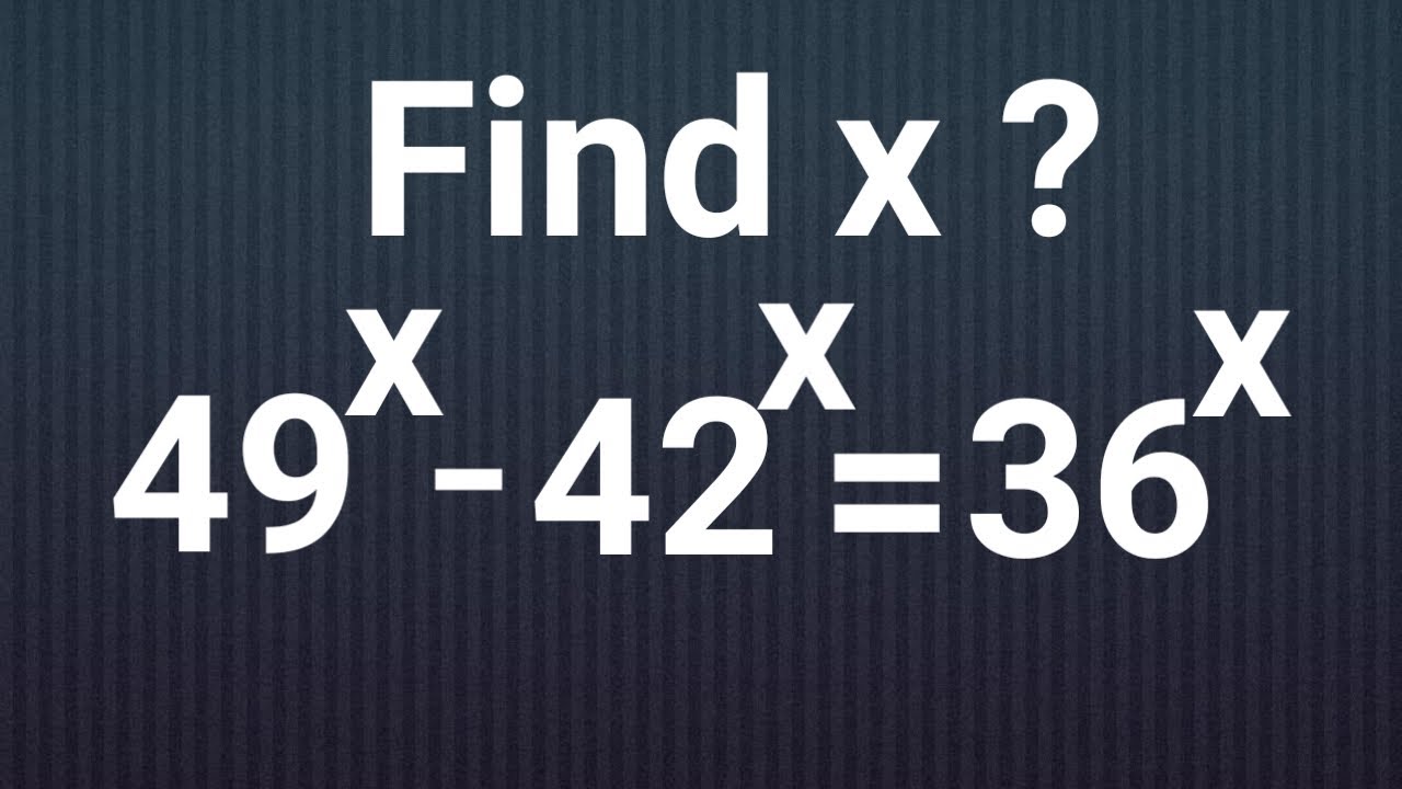 A Nice Math Olympiad Exponential Problem