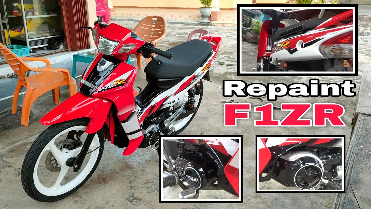 Repaint motor F1zr 2001 merah putih