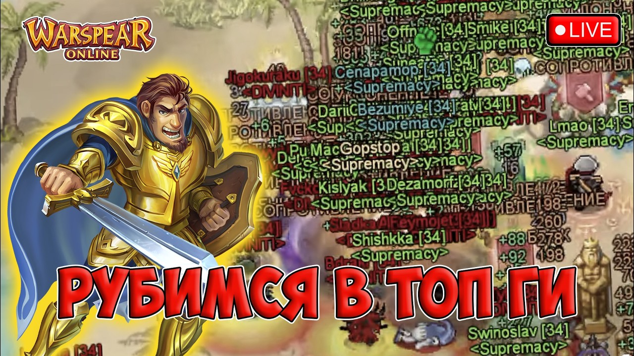 АРЕНА, РЕЙДЫ И ГВГ В ТОП ГИЛЬДИИ УШЕЙ! Warspear Online.