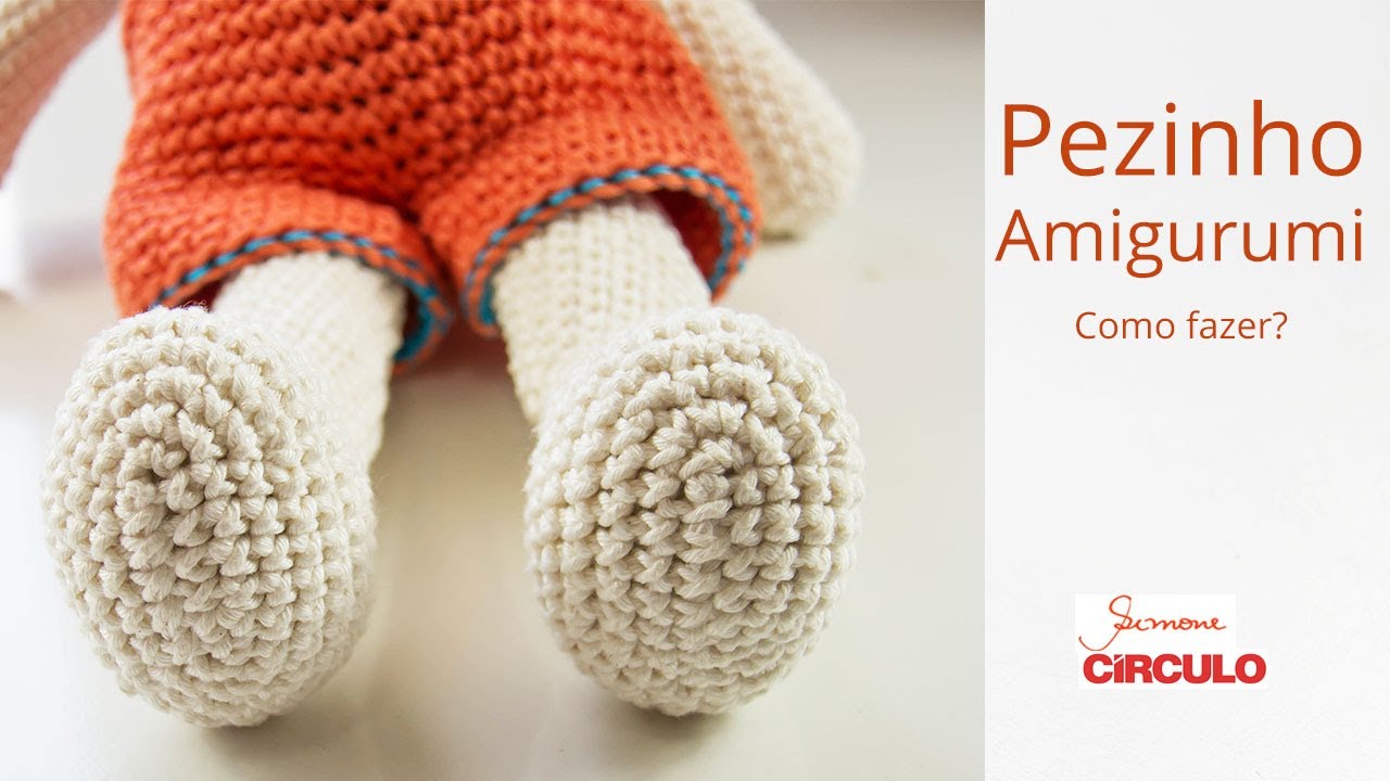 Pezinho de Amigurumi formato Oval - como fazer? @Professora Simone Eleotério