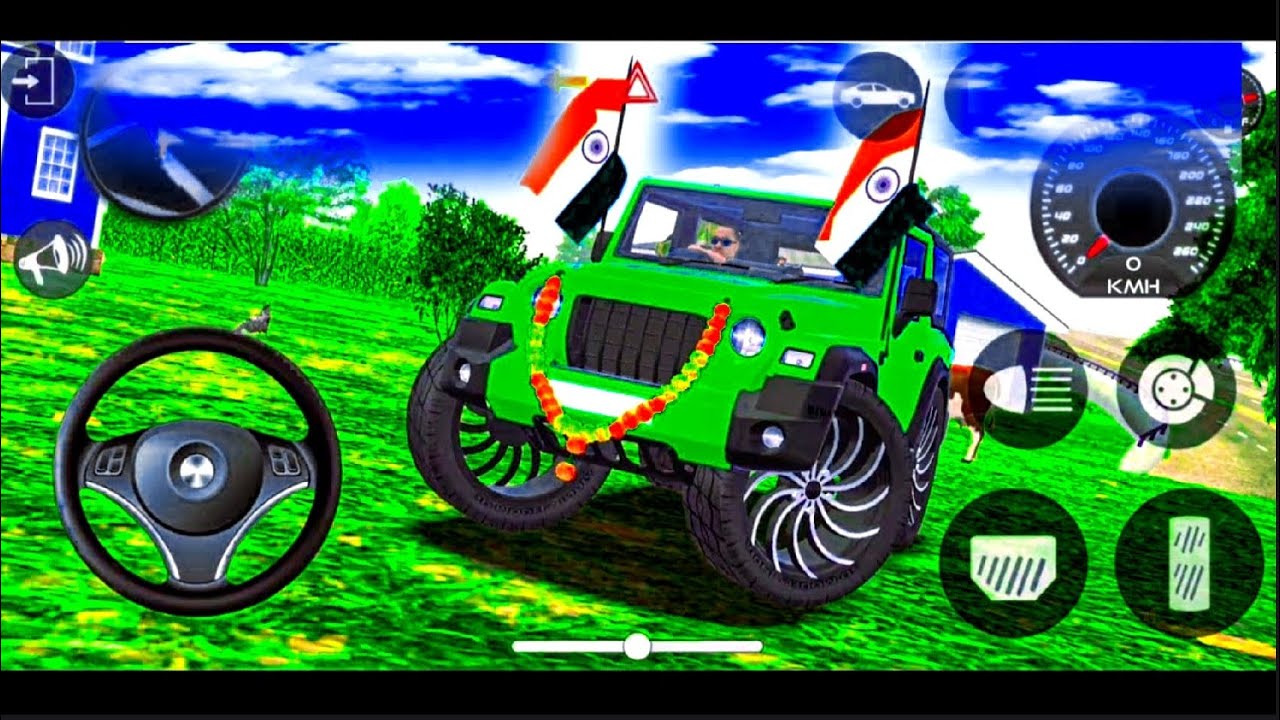 Modified Mahindra Thar😈Games:India Green Thar (Gadi Wala Games) Car Game Android Game - #2026