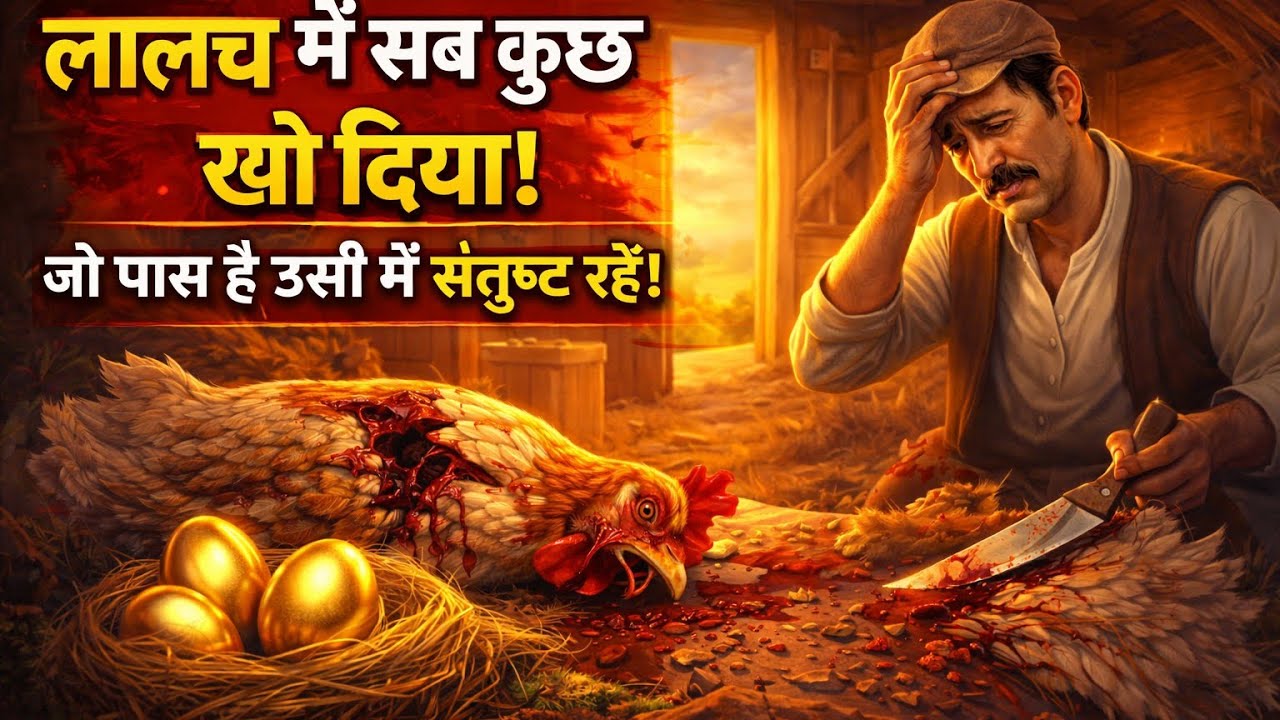 लालच ने किसान से सब कुछ छीन लिया | किसान और जादुई मुर्गी की कहानी | Moral Story Hindi