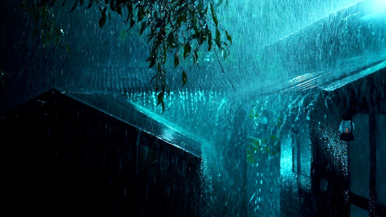 Fall Into Sleep In Under 3 Minutes With Heavy Rainstorm & Thunder On A Farmhouse Metal Roof At Night