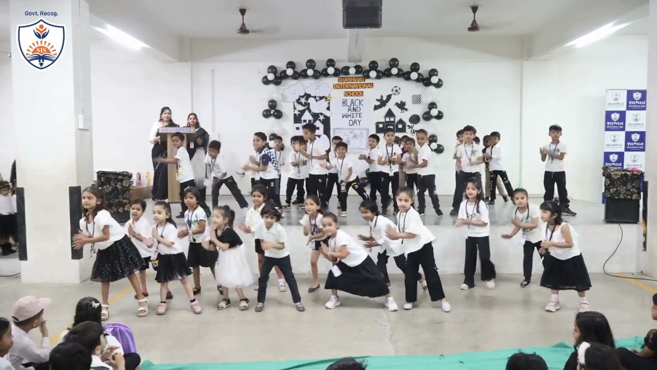 Black & White Day Celebration Std  Pre Primary  English Medium