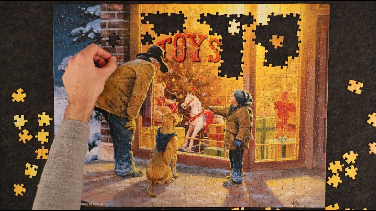 Puzzle With Me 🧩 | Cozy Christmas Toy Store & Winter Magic