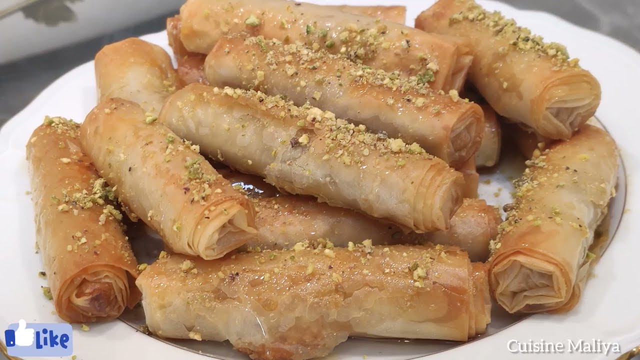 CIGARES AUX CACAHUÈTES ET GRAINES DE SÉSAMES  -CUSINE MALIYA- صمصة بجلجلان والكاكوية في الفرن