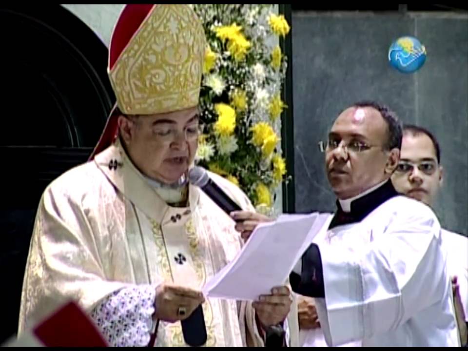 Dom Orani lê a carta do Papa Bento XVI - 90 anos de Dom Eugenio