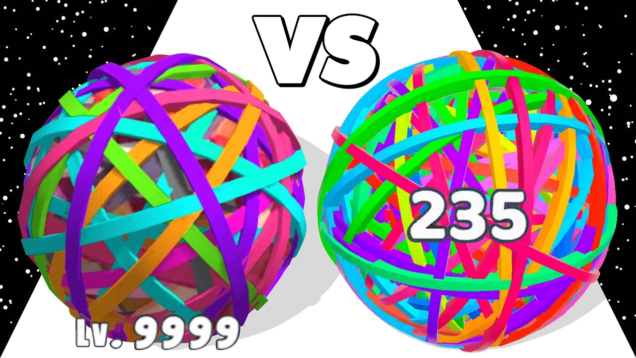 RUBBERBALL RUNNER /vs/ FLEXY RUNNER ∞ ASMR Gameplay Android iOS • Ball Run 3D Merge Math Games
