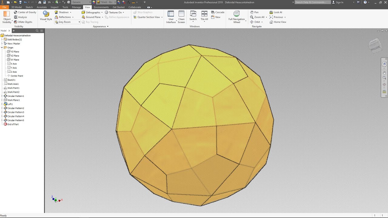 Deltoidal Hexecontahedron - Autodesk Inventor