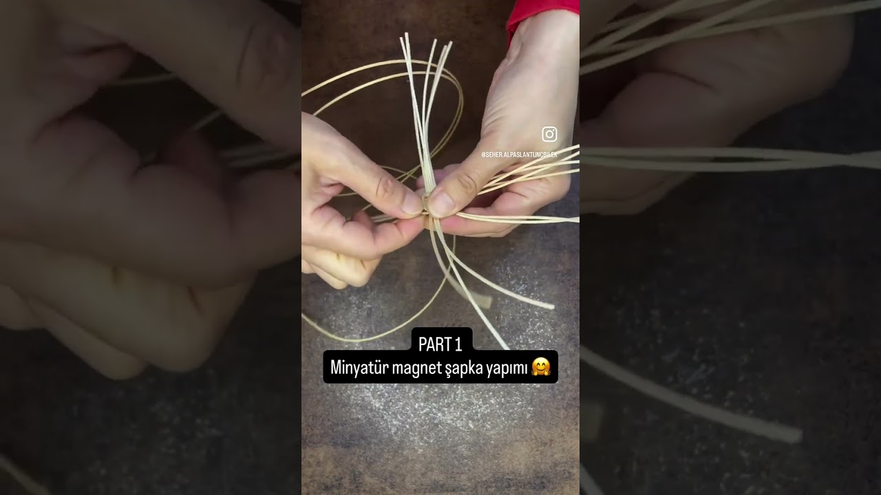 Rattan sepet örme şapka yapımı  Part 1 