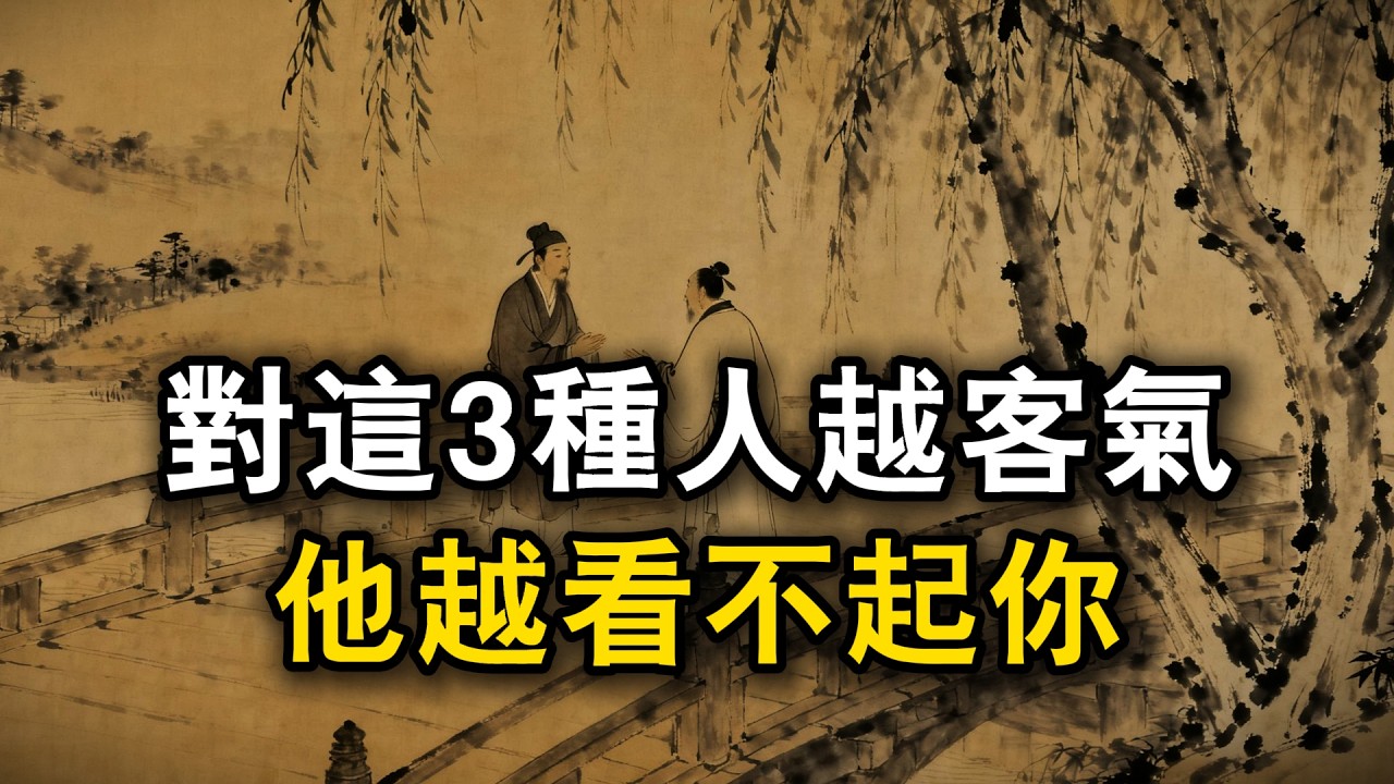 對這3種人越客氣他越看不起你#观人识人 #识人术 #强者思維 #認知 #自我提升 #認知覺醒 #爲人處世