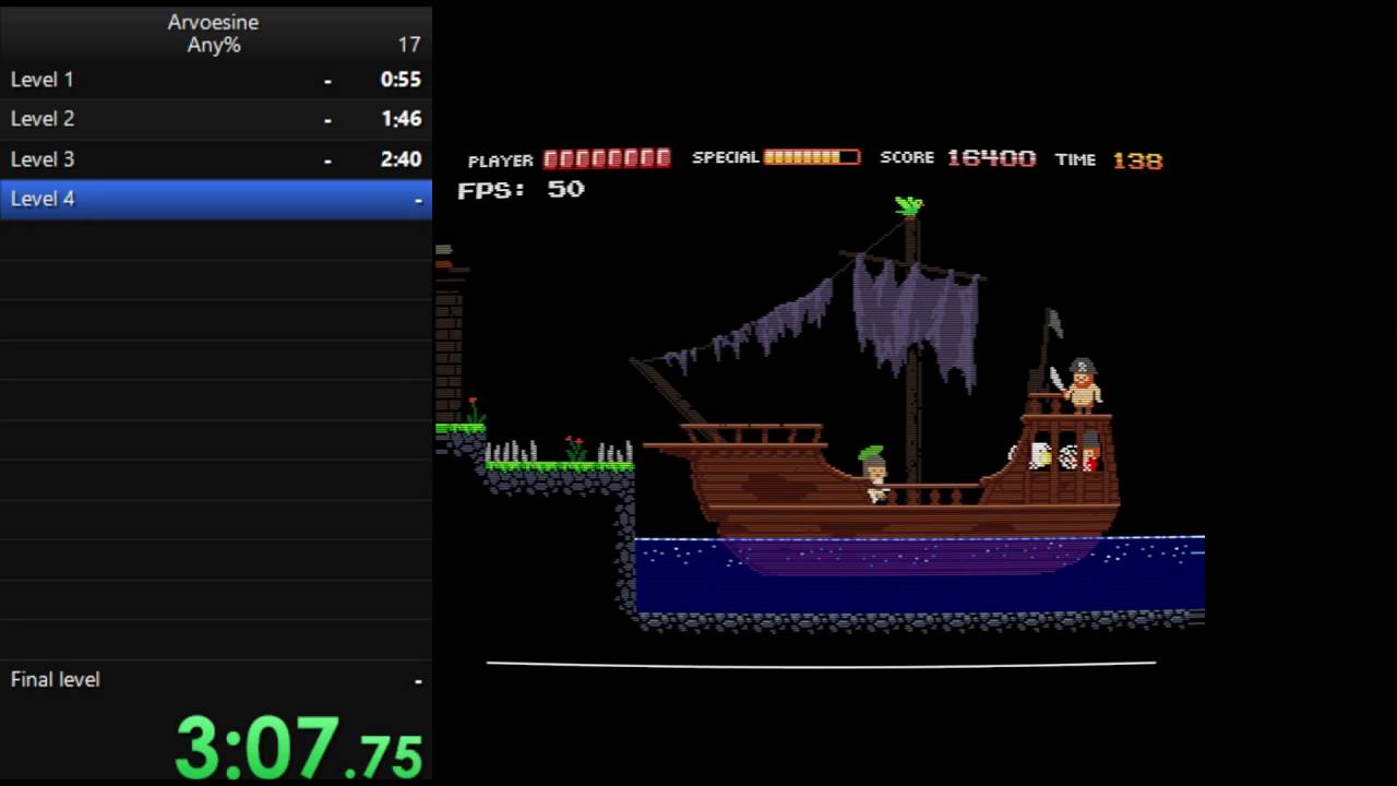Arvoesine speedrun in 4:55.14