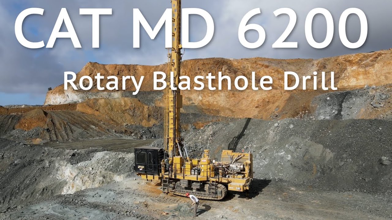 CAT 6200 rotary blast hole drill in action