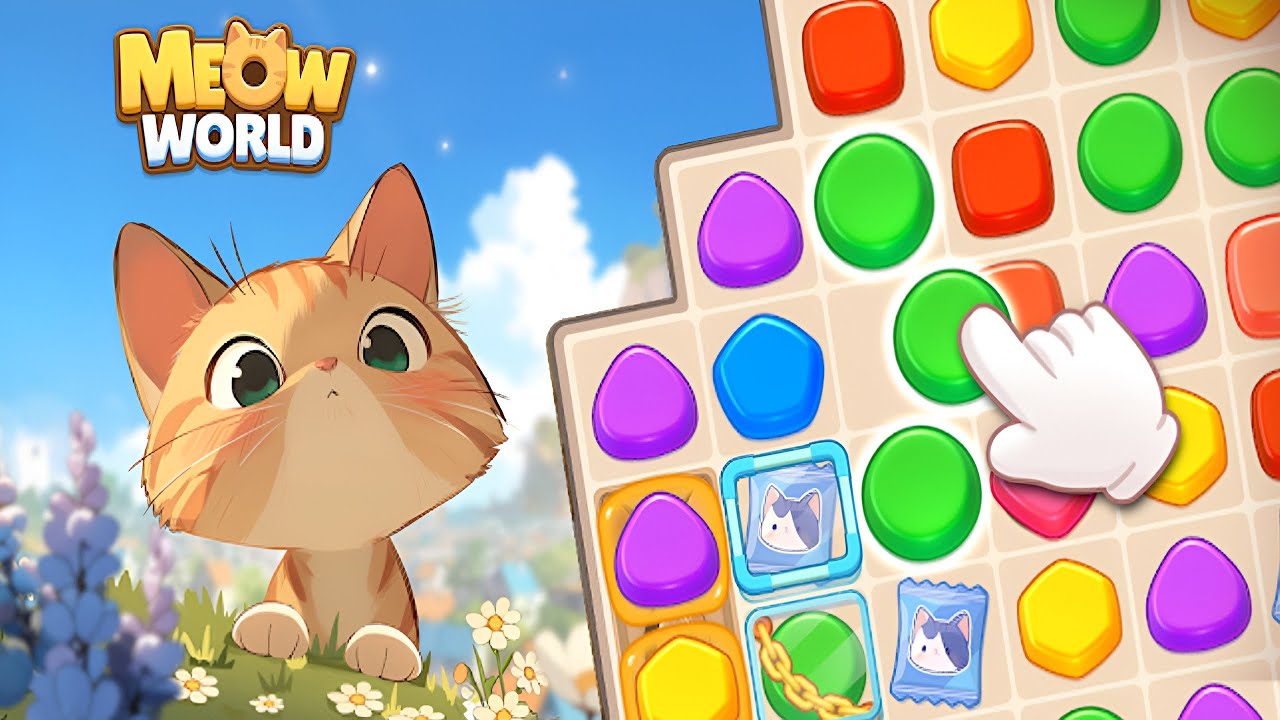 MeowWorld: Match3 (by PlayDog) IOS Gameplay Video (HD)