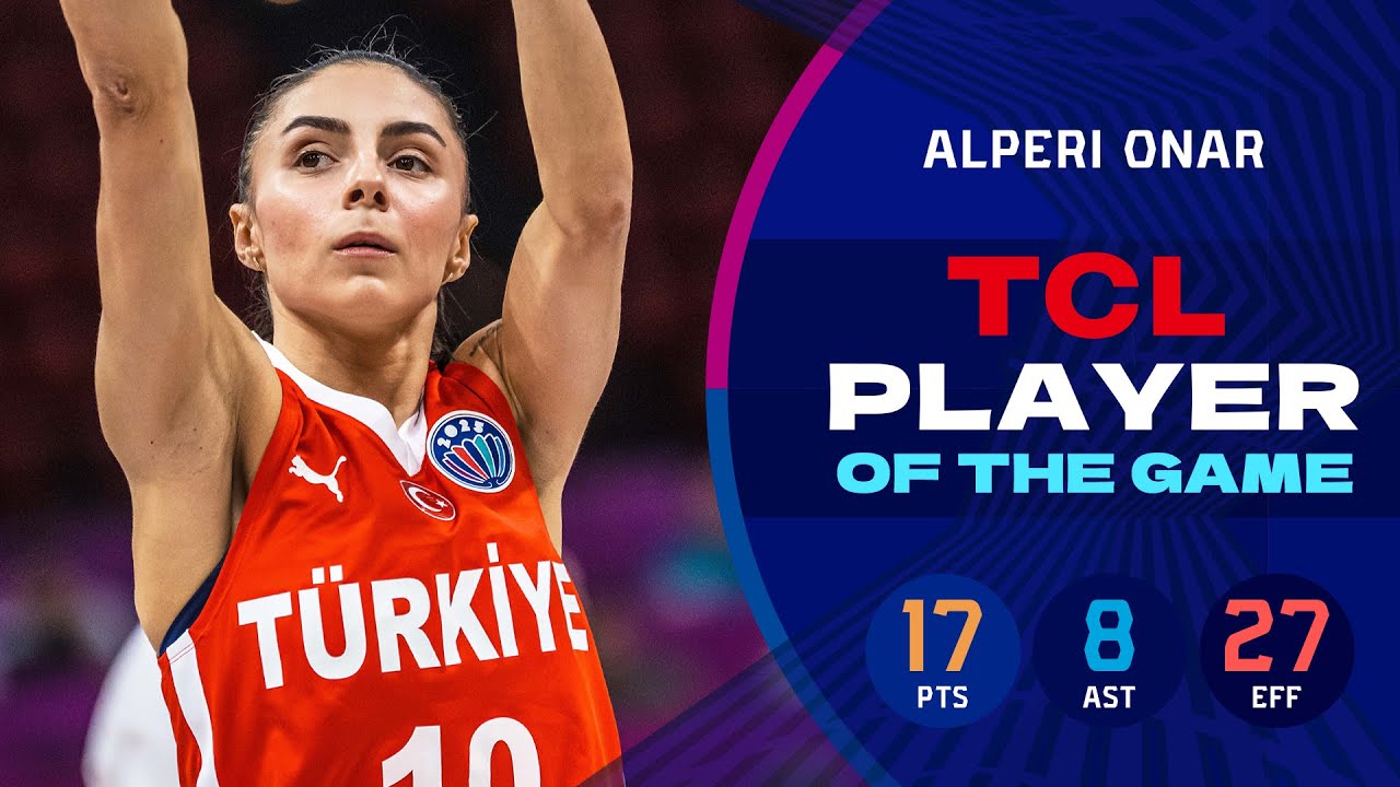 🇹🇷 Alperi Onar (17 PTS + 8 AST) leads Turkiye to victory over Switzerland at #EuroBasketWomen 2025