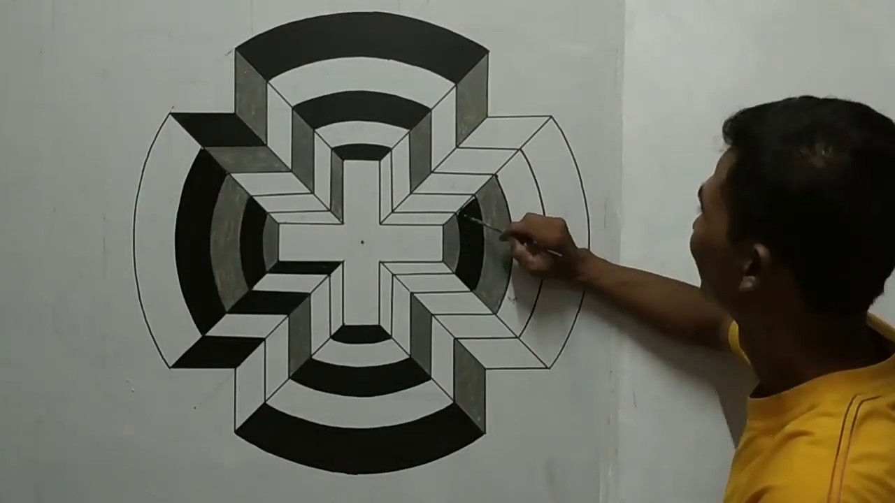 3D Optical illusion  3D Wall painting | Mural dinding effect 3D