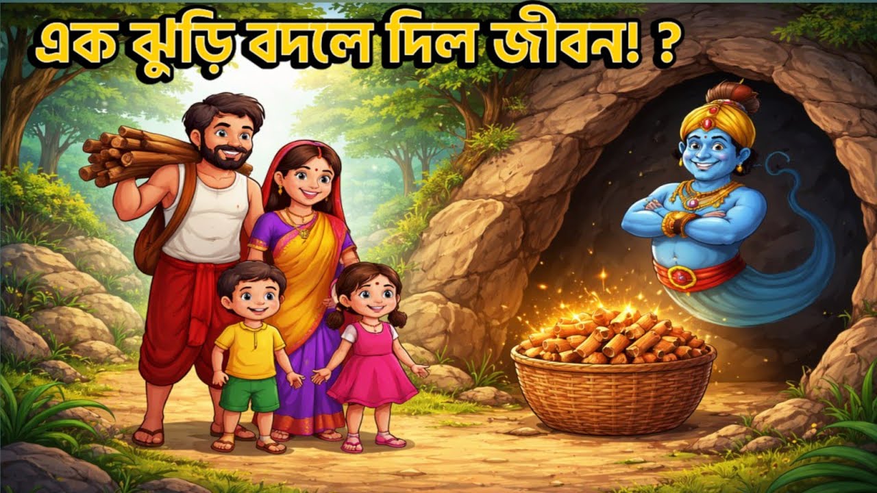 গরিব কাঠুরের জাদুকরি ঝুড়ি | লোভ না করলে কীভাবে বদলে যায় ভাগ্য | Moral Story in Bangla