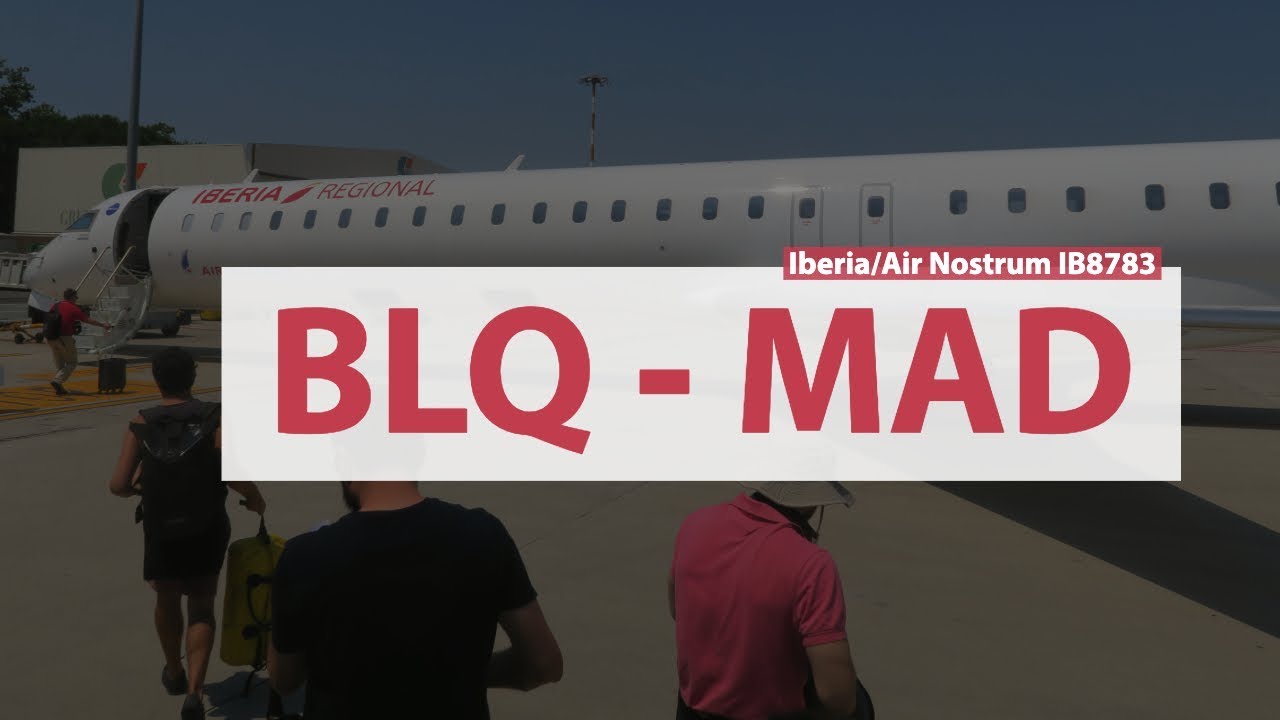 Bologna BLQ to Madrid MAD with Air Nostrum / Iberia IB8783 Bombardier ✈️economy flight report
