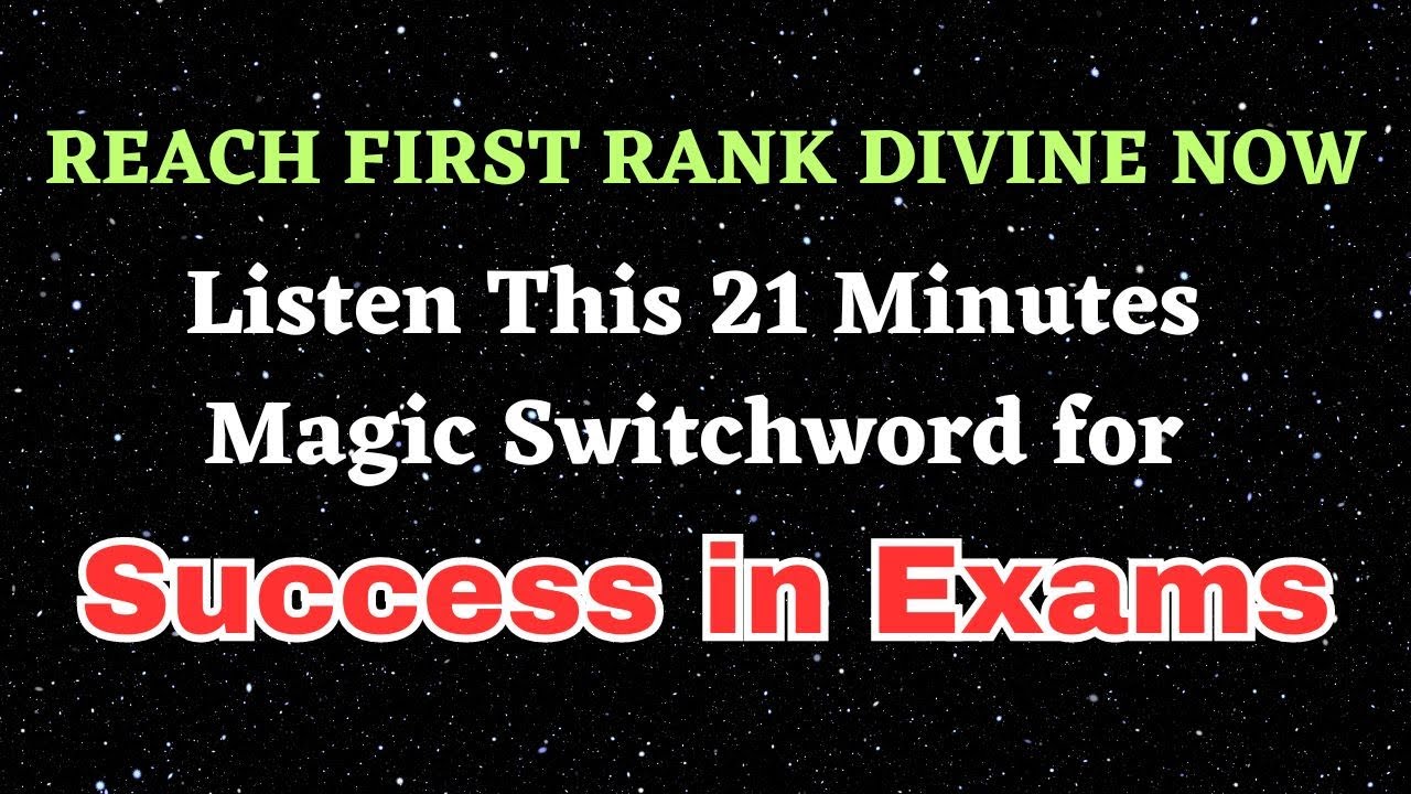 Listen This Switchword for Success in Studies and Any Competitive Areas | Switchword for Students