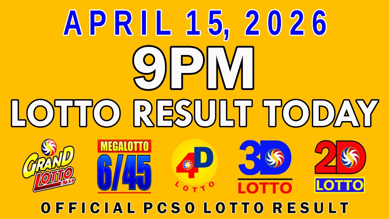 9pm Lotto Result Today April 15 2026 PCSO