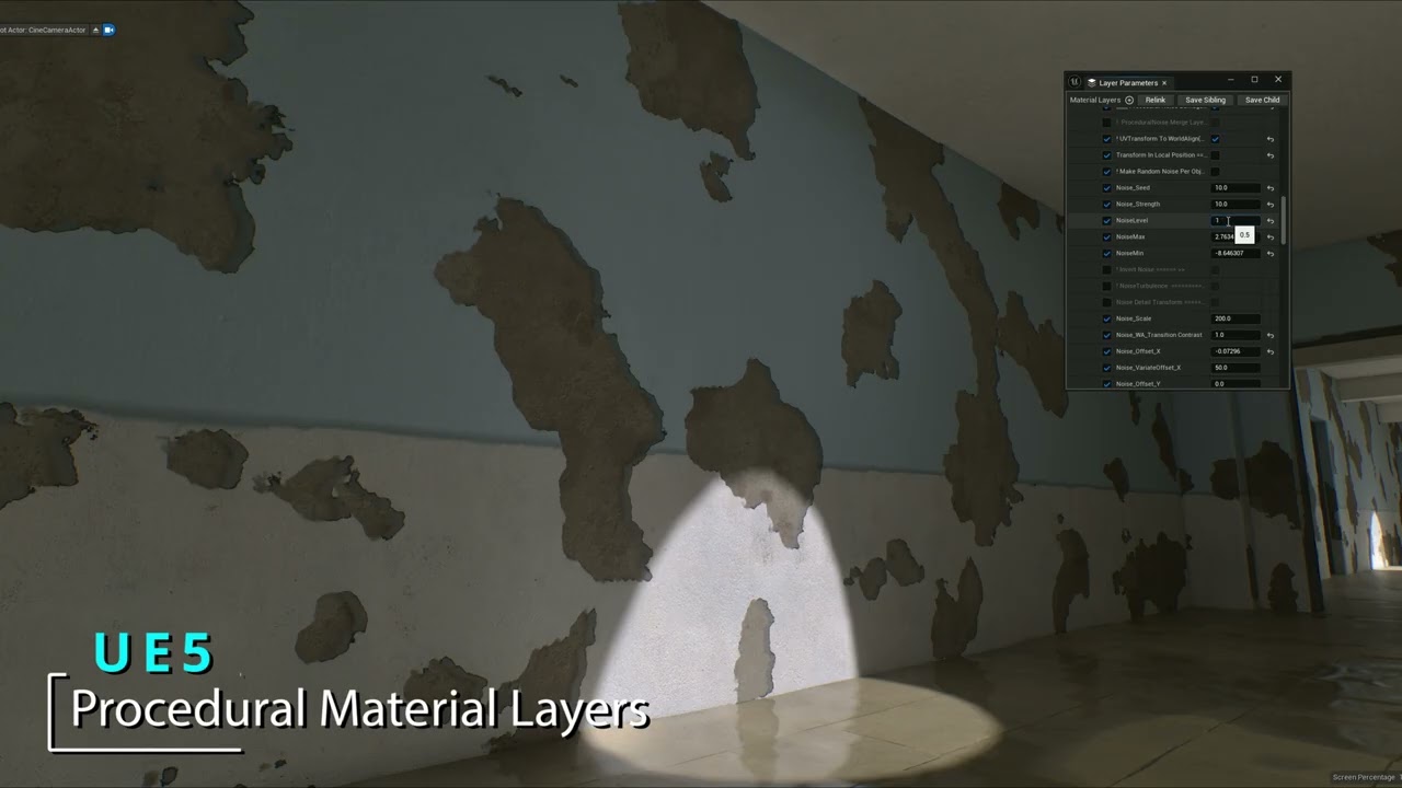 Procedural Material Layers in UE5 | Plaster Wall Material Workflow #gamedev#blender3d#unrealengine5