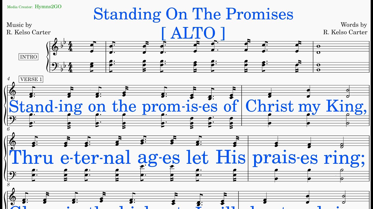 Standing On The Promises  (Carter - Carter) [v2] Alto