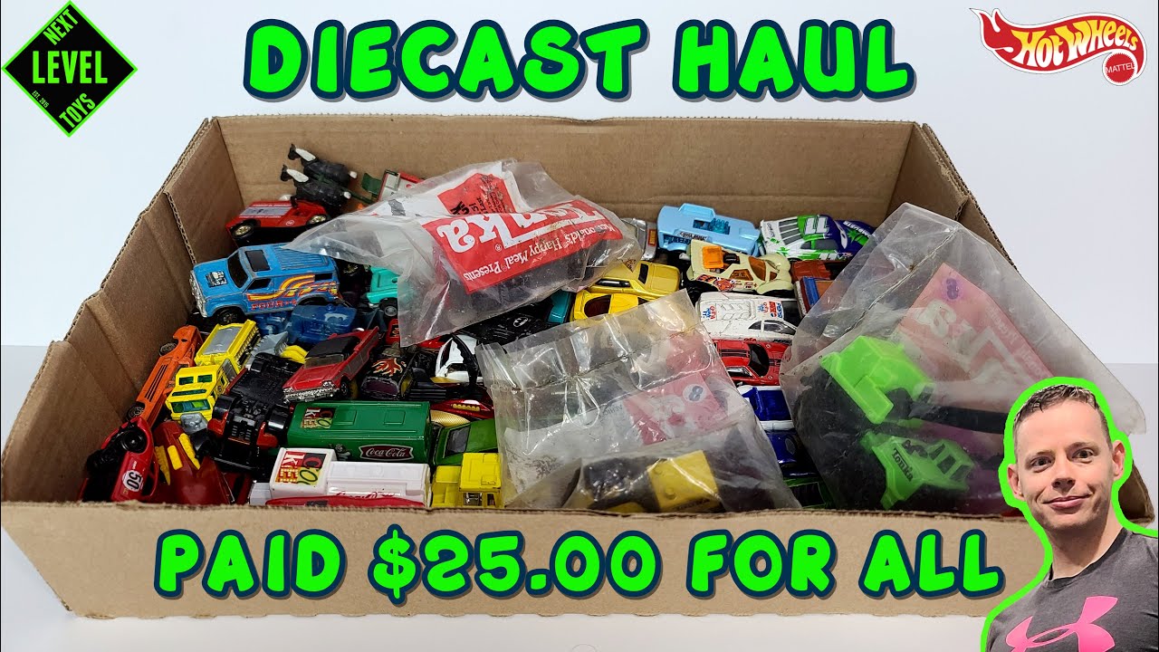 LARGE DIECAST HAUL HOT WHEELS AND MORE with VINTAGE AND NEW CARS