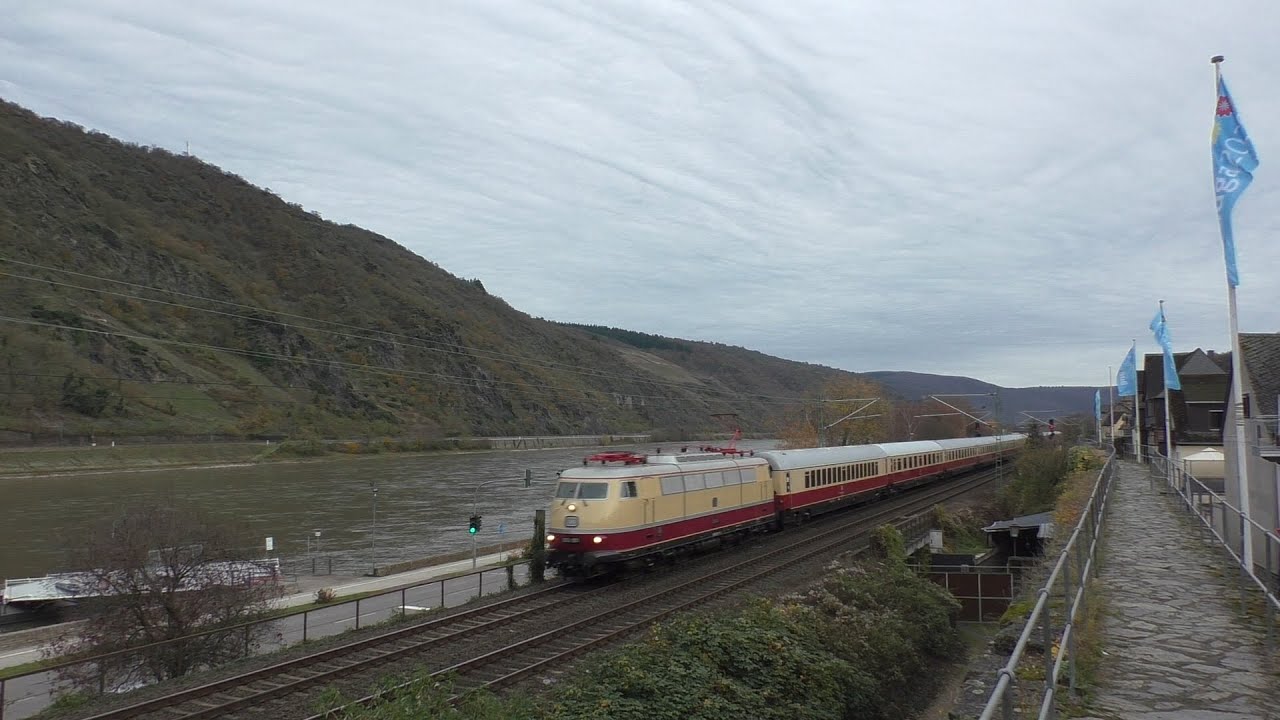 Züge in Oberwesel mit BR193  BR103  & VIEL MEHR