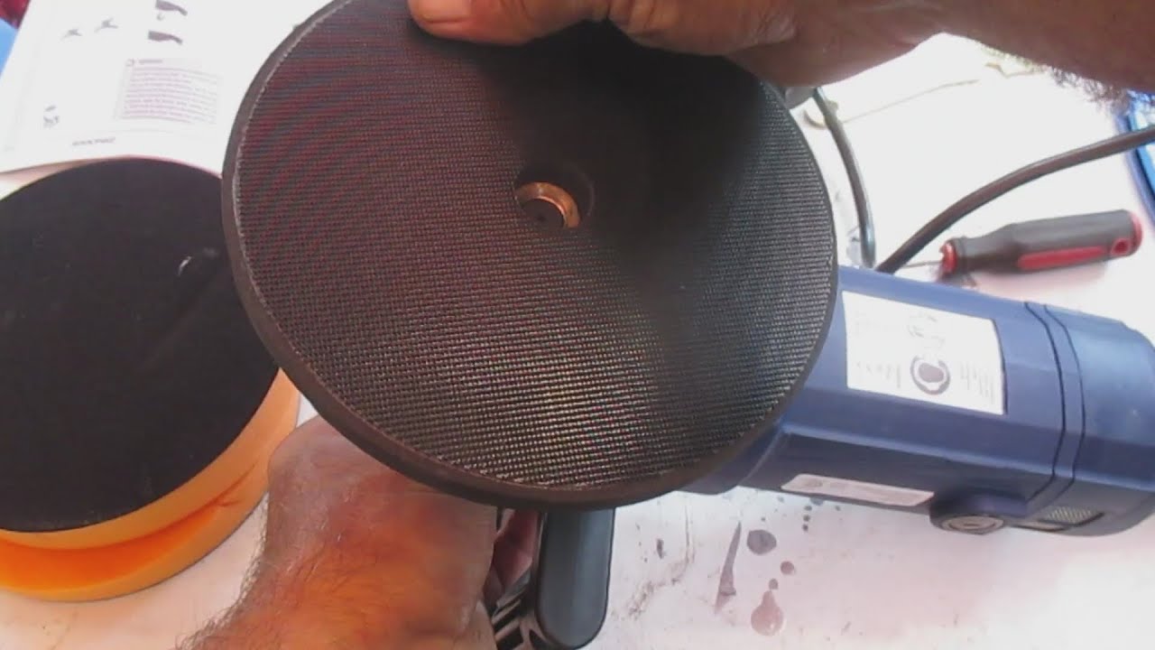 Using a 7 inch Simoniz polisher and sander