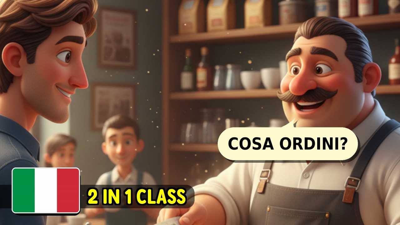 Ordinare al BAR in Italia ☕ Dialogo e Quiz A1-A2