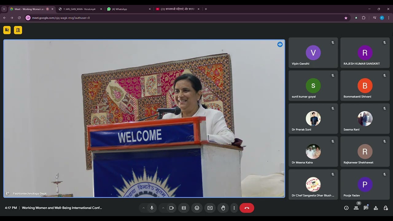 Lt  Dr  Sangeeta Tiwari, Working Women and Well Being International Conference