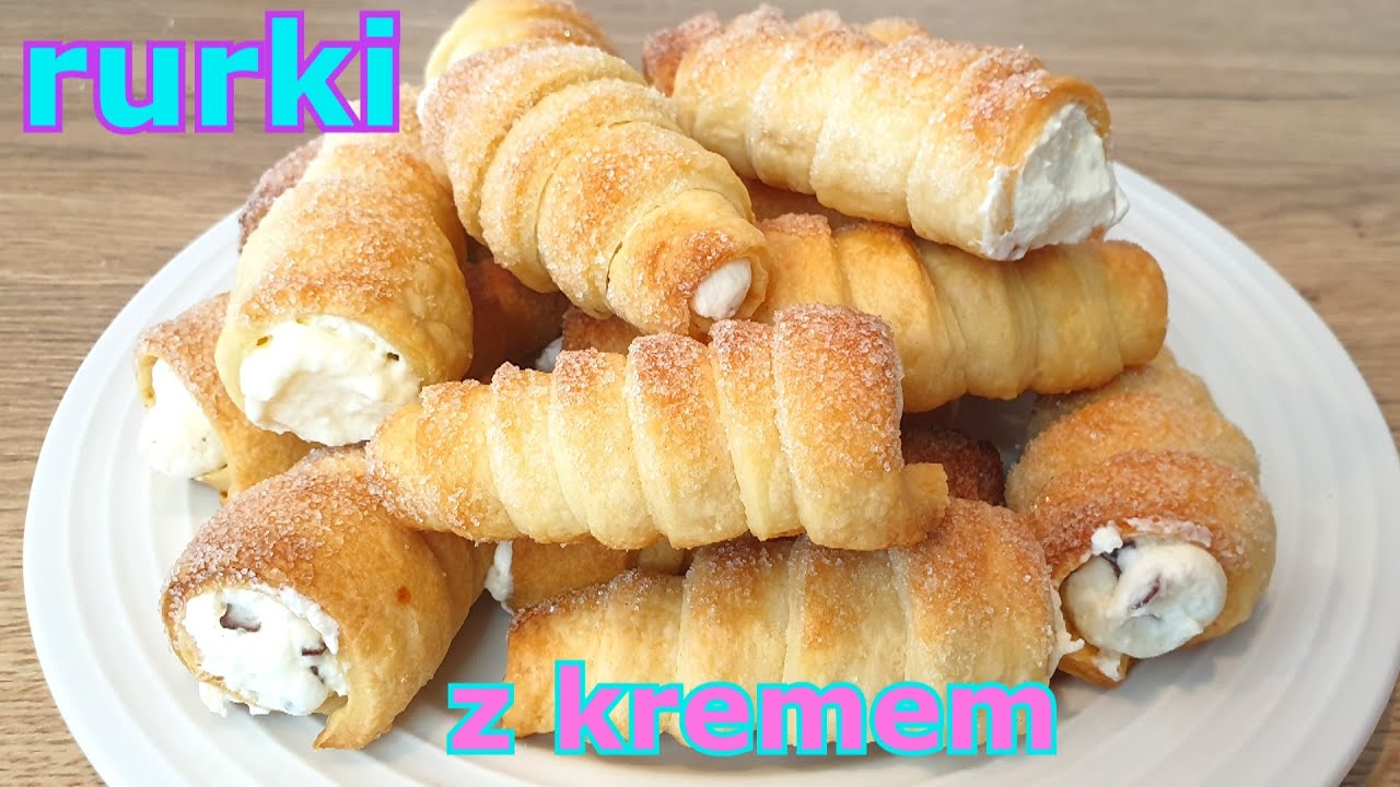 Pyszne rurki z kremem 👌 przysmak, któremu nikt się nie oprze 👍