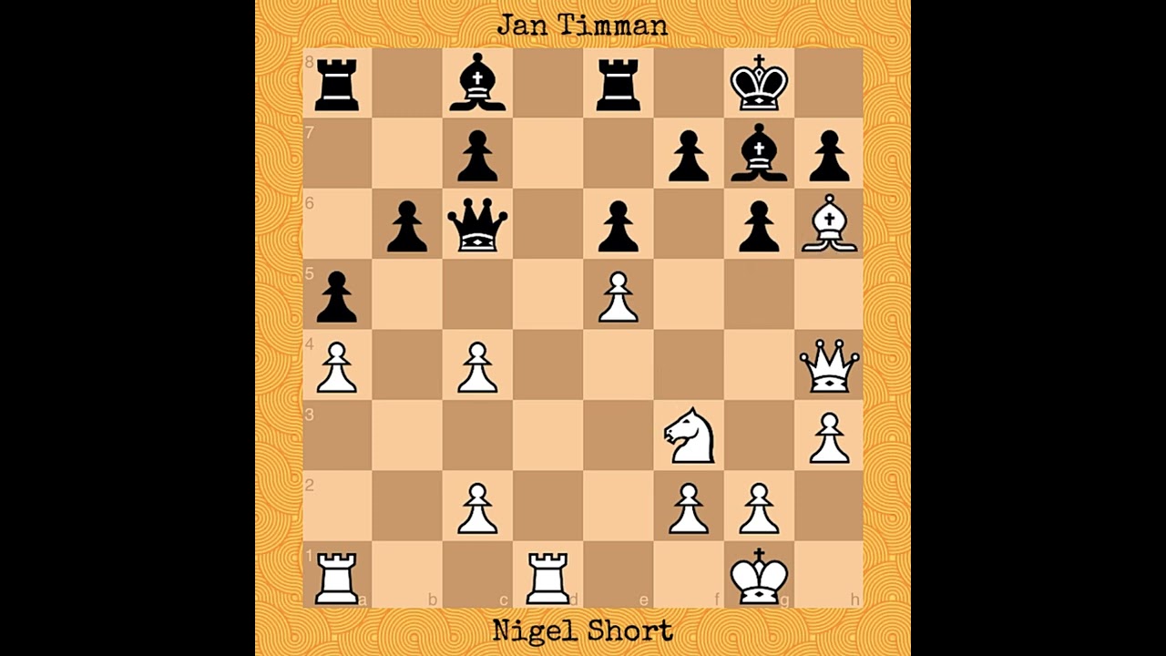 Nigel Short vs Jan Timman | The amazing King march, 1991 #chess #chessgame