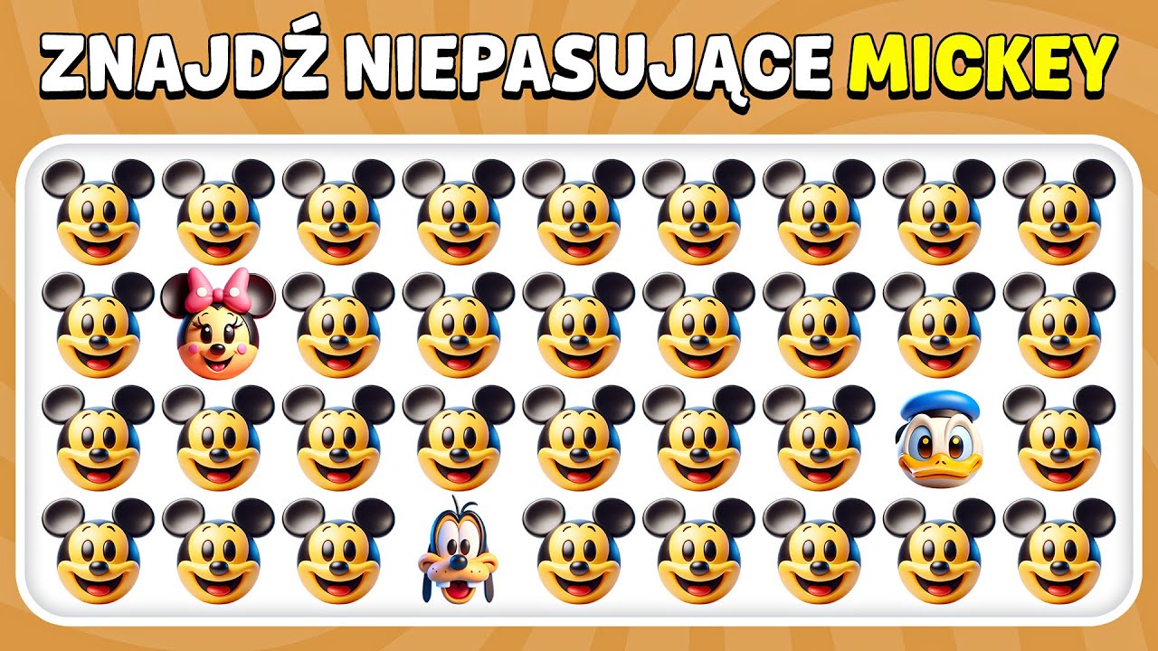 Znajdź Niepasujące Emoji - Disney Edition 💫🧚‍♂️🏰 | Quiz Pszczoła