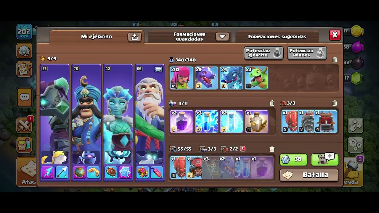 ATAQUES EN ClASH OF CLANS 🔥👑 Mi ayuntamiento 18 🔥