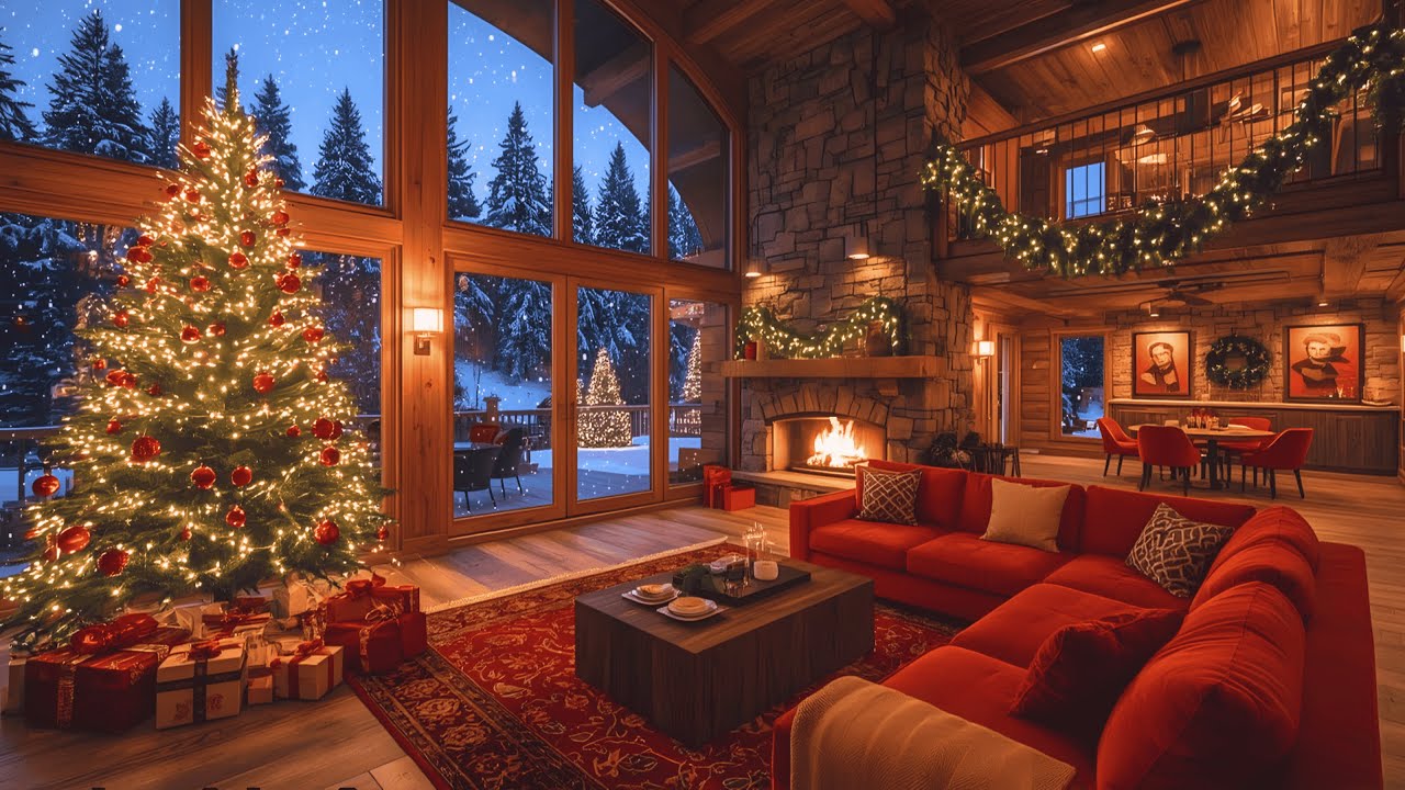 Snowy Night Coffee Shop Jazz ☕ Cozy Soft Jazz with Fireplace Sounds for Deep Sleep & Relaxation 🎷