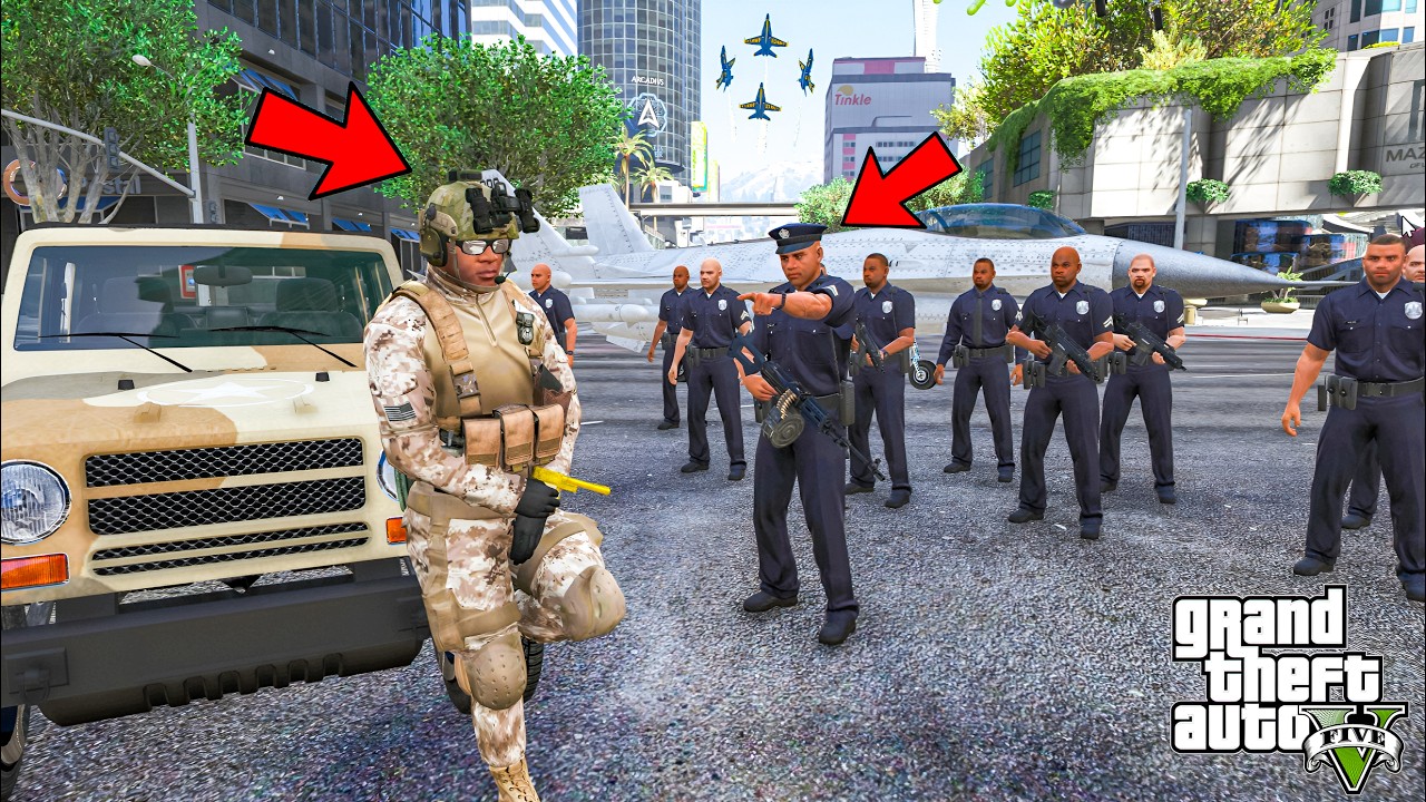 Franklin Become One Man Army Against The Police Force In GTA 5 !! | Franklin Shinchan Video