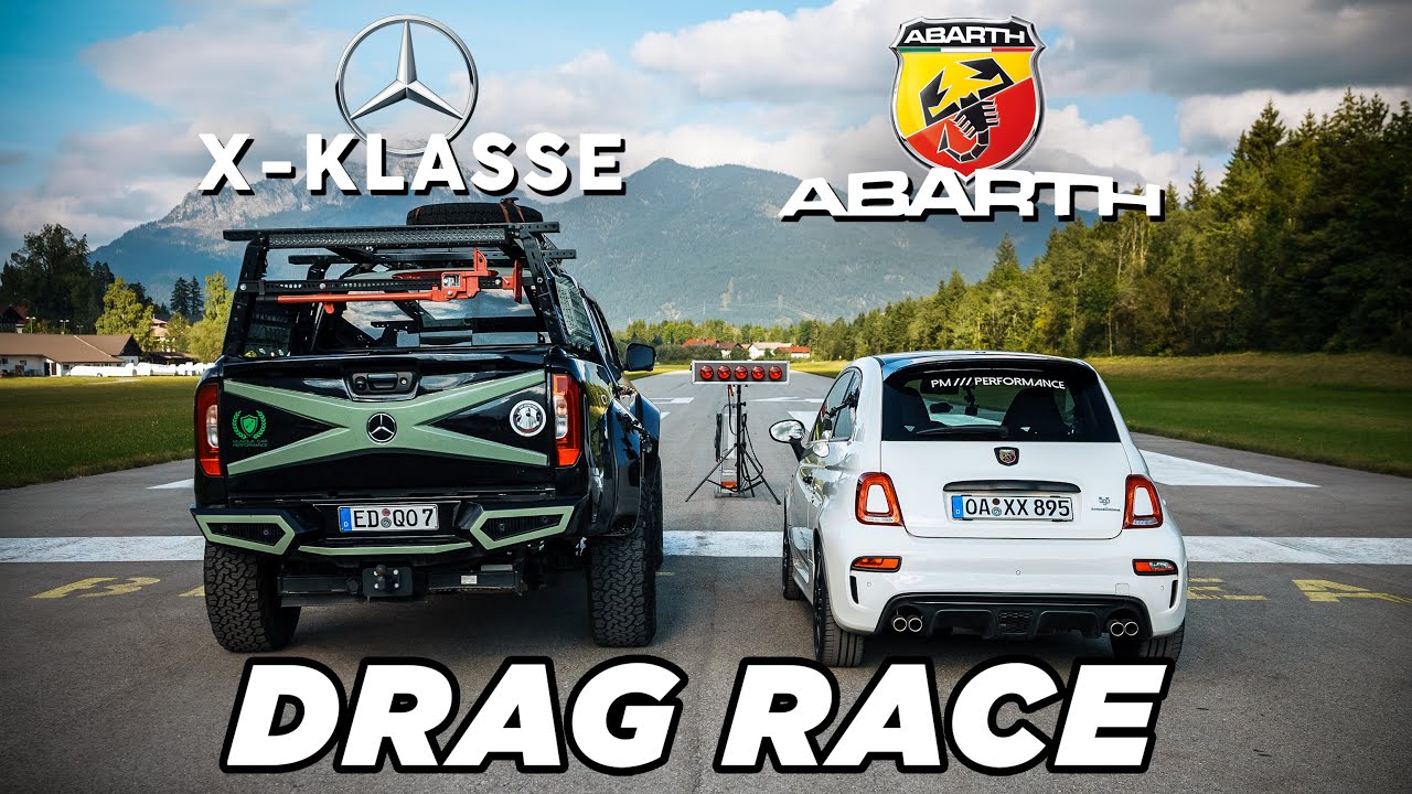 Abarth 595 Competizione vs. 320PS Mercedes X-Klasse | DRAG RACE | Daniel Abt