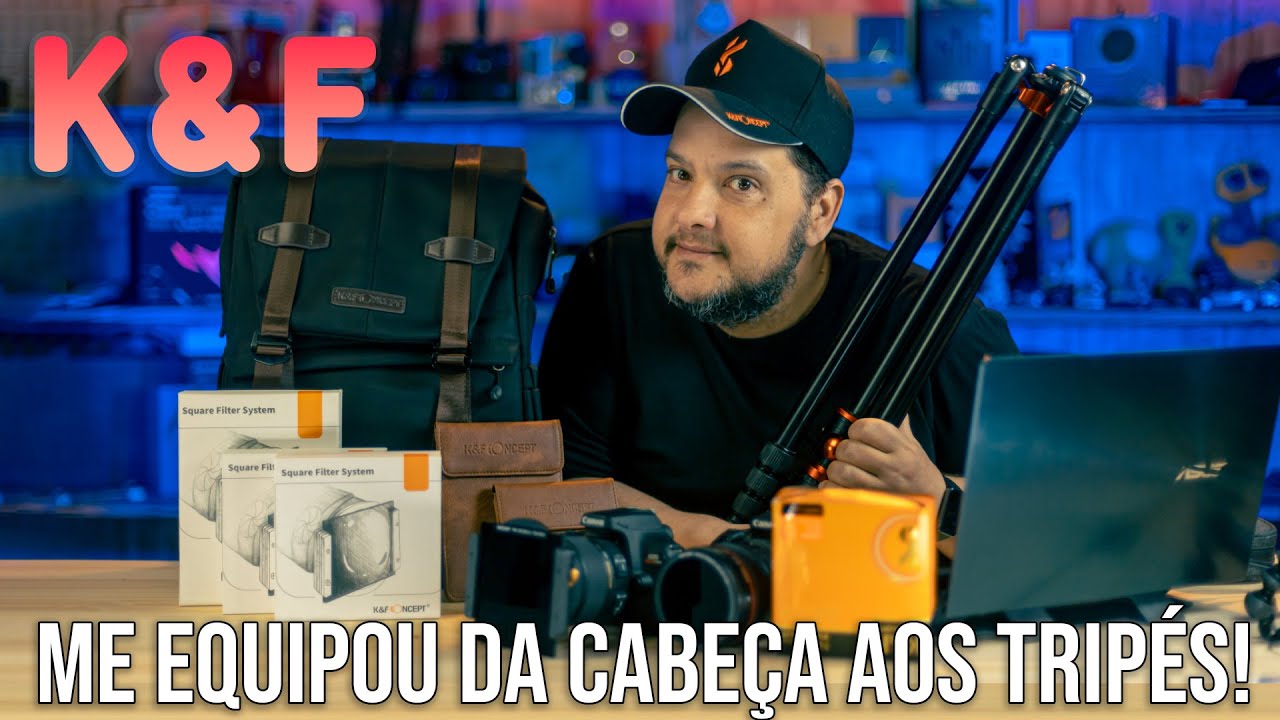 A K&F Concept Me Equipou da Cabeça aos Tripés! Filtros Magnéticos MCUV + CPL + ND1000.