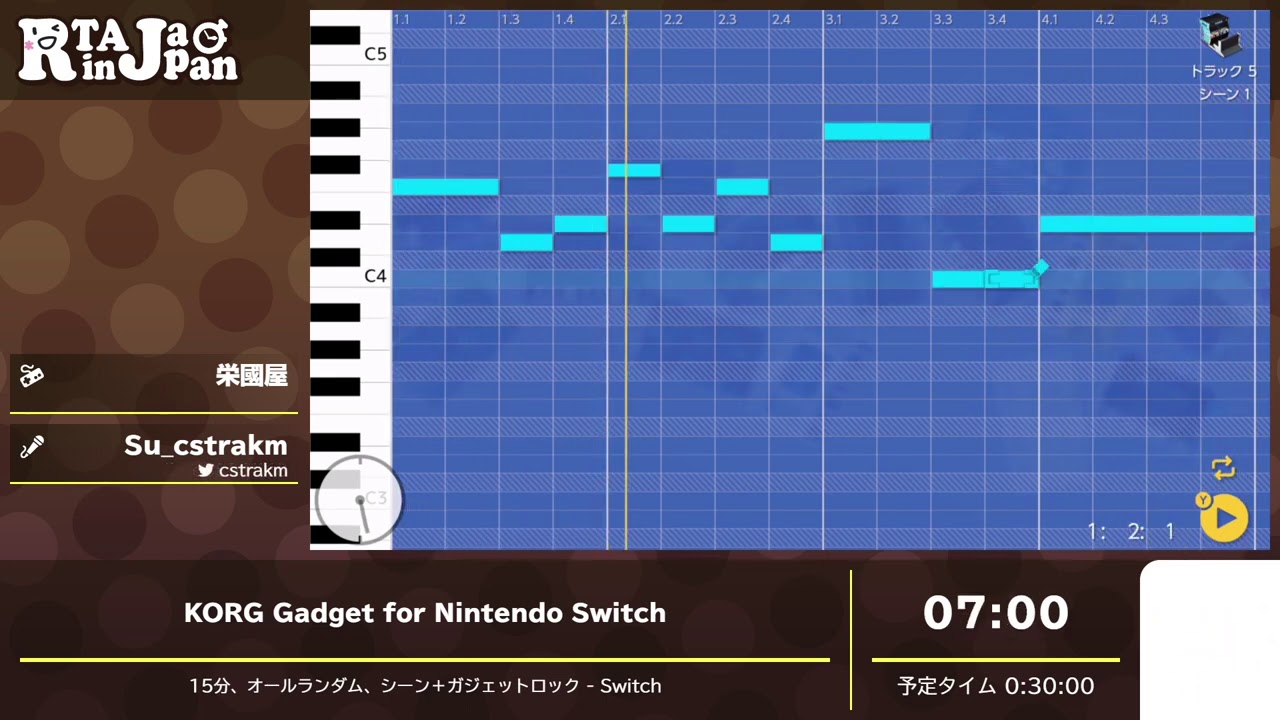 RTA in Japan 2020: KORG Gadget for Nintendo Switch