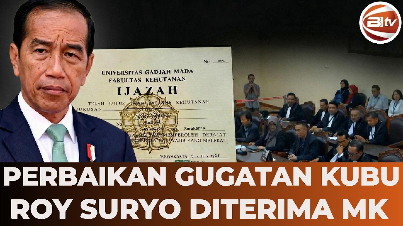 [FULL] MK Resmi Terima Perbaikan Permohonan Gugatan Kubu Roy Suryo soal Kasus Ijazah Jokowi