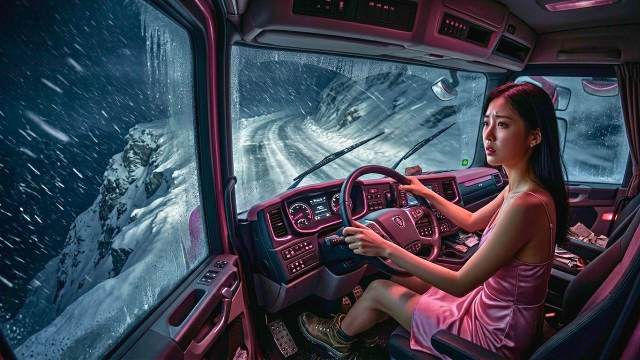 A Day in My Truck: Solo Girl Survives a Terrifying Whiteout on a Frozen Mountain Pass