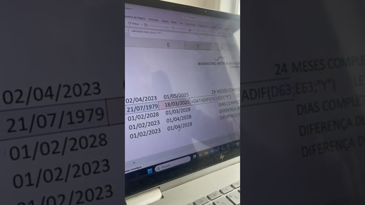Como Usar a Fun&ccedil;&atilde;o DATADIF no Excel &ndash; C&aacute;lculo de Diferen&ccedil;a Entre Datas