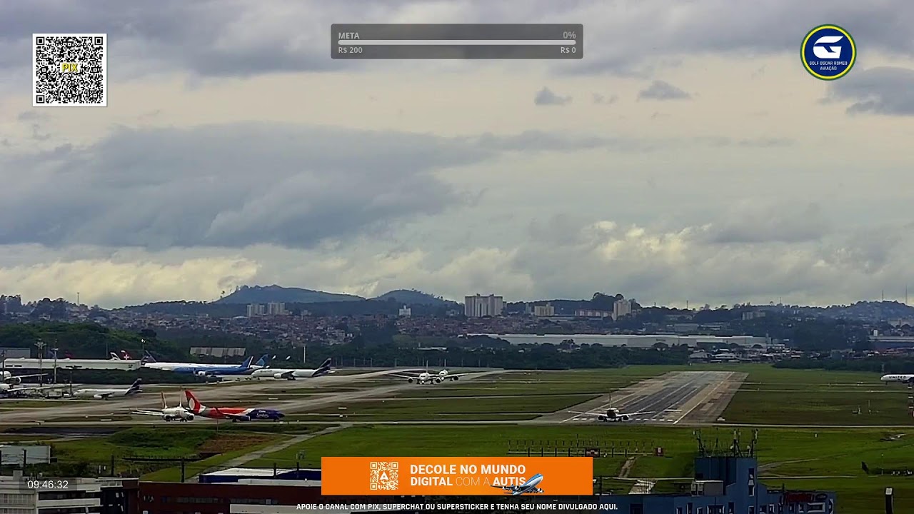 SBGR 10L LIVE - Aeroporto Internacional de São Paulo AO VIVO - GRU Airport - 29/01 Noite